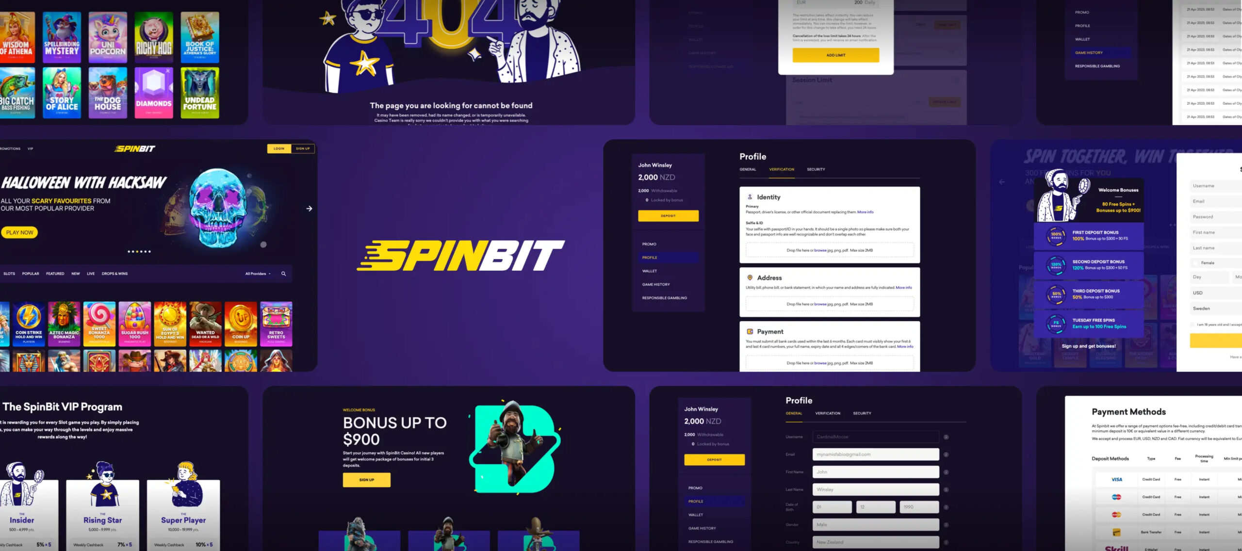 Spinbit mobile app interface