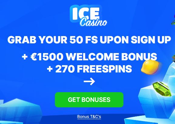 Ice Casino No Deposit Bonus 50 free spins Book of Fallen