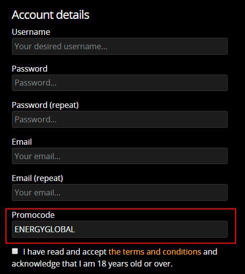 Energy Casino Promóciós Kód Példa