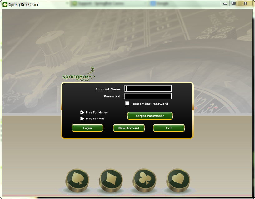Springbok Casino Mobile App Screenshot