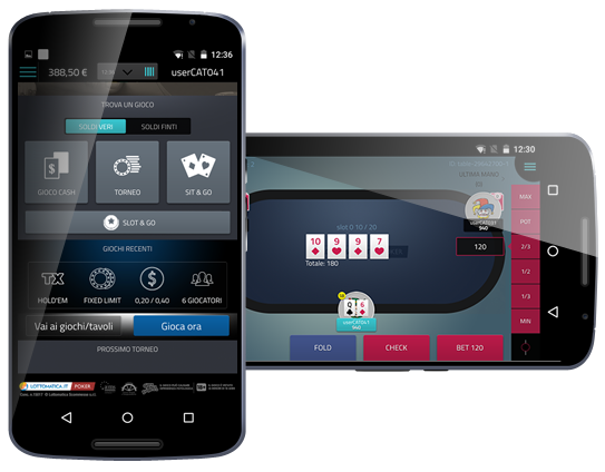 Schermata dell App Lottomatica su Android
