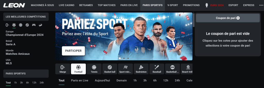 Leon Casino Interface