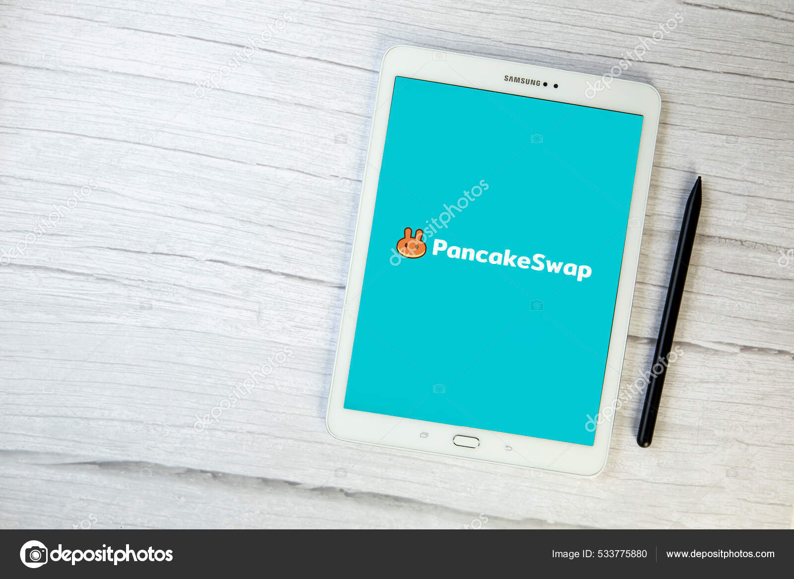 PancakeSwap logo with BNB Chain reference; visual cue for decentralised exchange, liquidity pools, and yield farming concepts